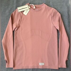 Women’s The Giving Movement Tonal Long Sleeve Seamless Shirt Dusty Pink